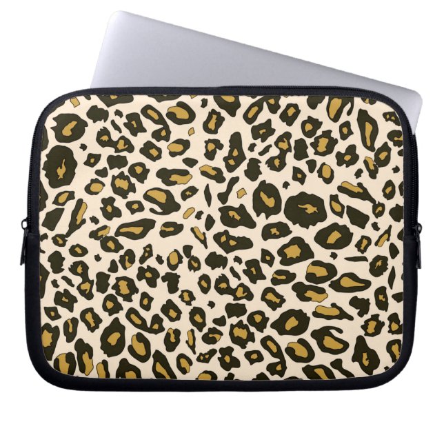 Leoparddruckmuster Laptopschutzhülle (Vorderseite)