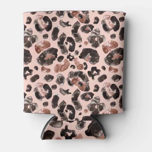 Leoparde, Tierhaut nahtlos Muster. Dosenkühler (Vorderseite)