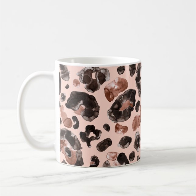 Leoparde, Tierhaut nahtlos Muster. Kaffeetasse (Links)