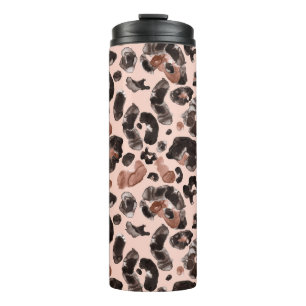 Leoparde, Tierhaut nahtlos Muster. Thermosbecher