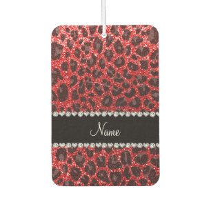 Leoparden aus individuelle Name, roter Glitzer Autolufterfrischer