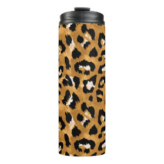 Leoparden der tierischen Haut: Aquarellmuster. Thermosbecher