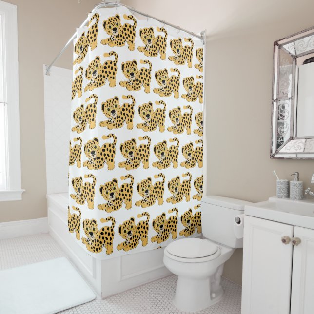 Leoparden-Design Duschvorhang (Beispiel)