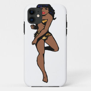 Leoparden-Druck afrikanisches Pin-up-Girl Case-Mate iPhone Hülle