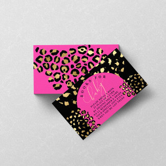 Leoparden-Druck Baby Shower Bücher für Baby Begleitkarte
