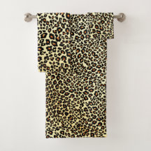 Leoparden-Druck Badehandtuch-Set