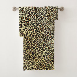 Leoparden-Druck Badehandtuch-Set Badhandtuch Set