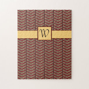 Leoparden-Druck-Chevron-Puzzle Puzzle