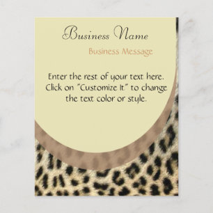 Leoparden-Druck-Flugblatt Flyer