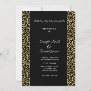 Leoparden-Druck-Hochzeitseinladung Einladung
