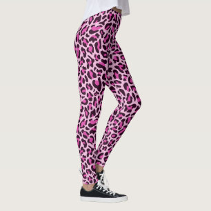 Leoparden-Druck-Leggings Rosa Yoga-Hosen Leggings