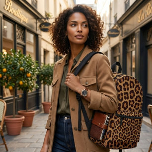 Leoparden-Druck-Muster Bedruckter Rucksack