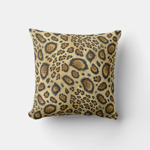 Leoparden-Druck-Muster – Wildtier-Haut-Design Kissen
