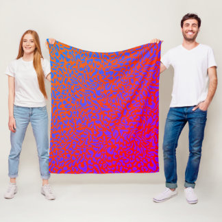 Leoparden-Druckdecke mit psychedelischem Farbverla Fleecedecke
