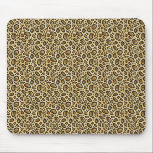 Leoparden-Druckmuster – Wildtier-Hautdesign Mousepad