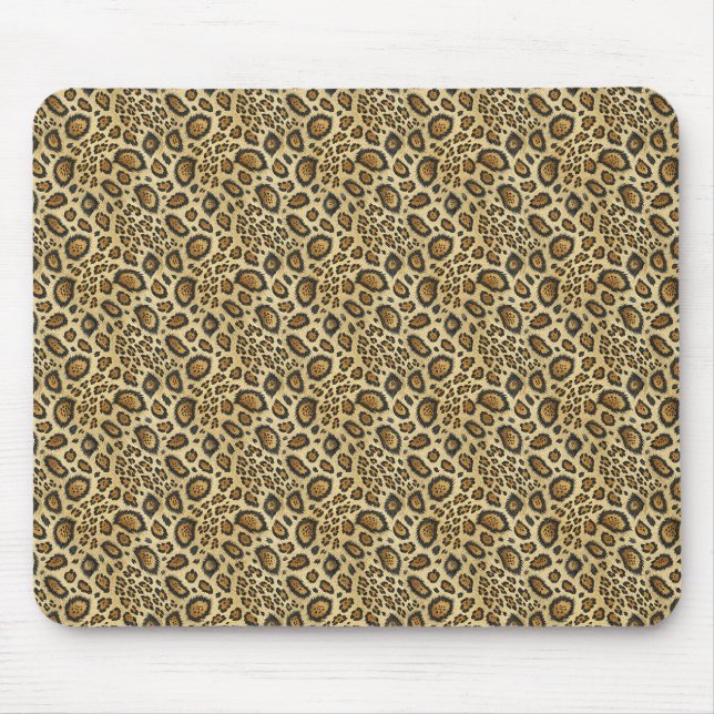 Leoparden-Druckmuster – Wildtier-Hautdesign Mousepad (Vorne)