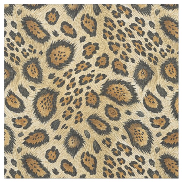 Leoparden-Druckmuster – Wildtier-Hautdesign Stoff (Nahaufnahme)