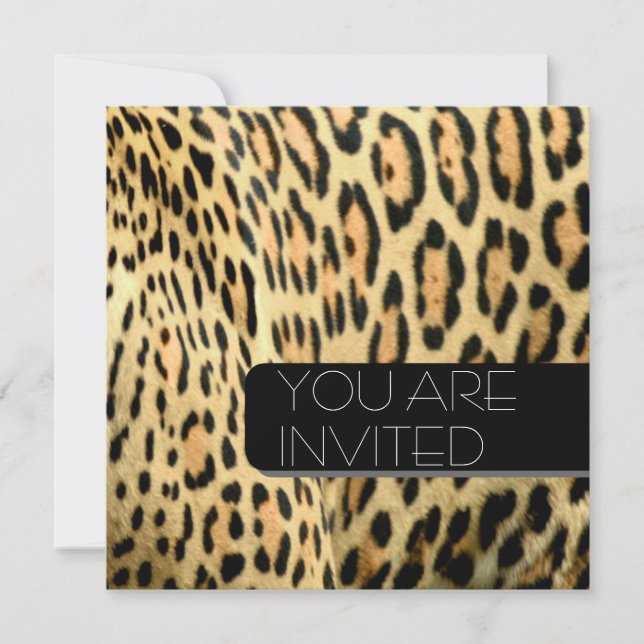 Leoparden Einladung (Vorderseite)