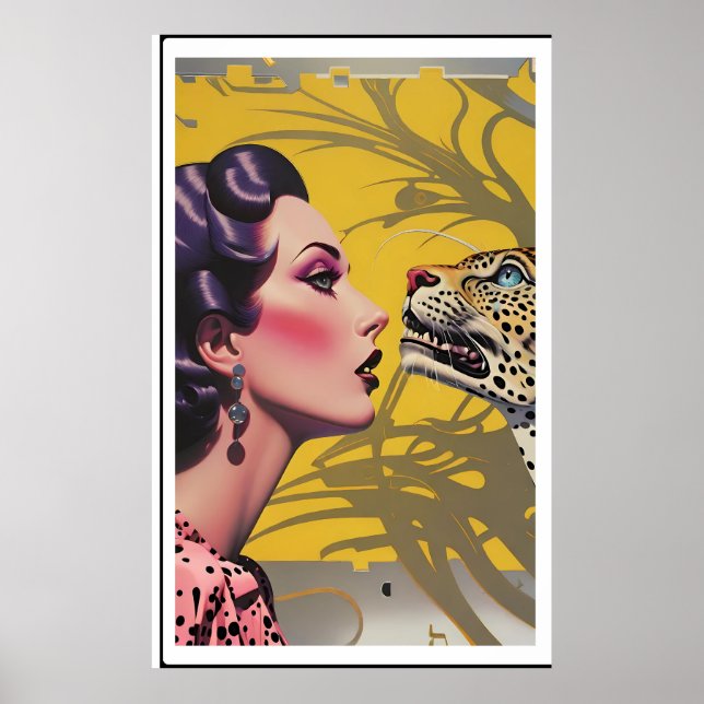 Leoparden Frauen tauschen ihre Spots in Poster (Vorne)