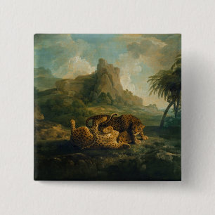 Leoparden Georges Stubbs am Spiel, c.1763-8 Button