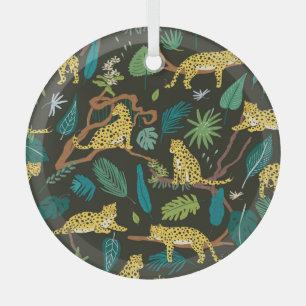Leoparden im Dschungel: Vintag Ornament Aus Glas