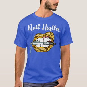 Leoparden mit Nageltechniker Cool T-Shirt