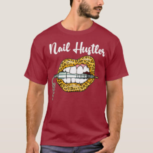 Leoparden mit Nageltechniker Cool T-Shirt