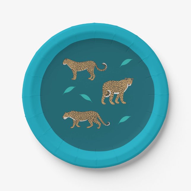 Leoparden Pappteller (Vorderseite)
