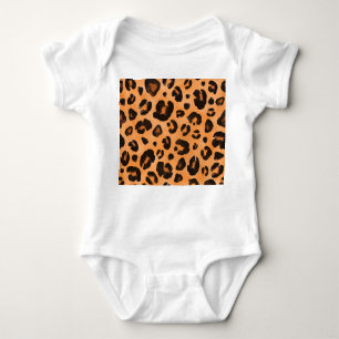 Leoparden Pelz, Aquarell, nahtlose Textur. Baby Strampler