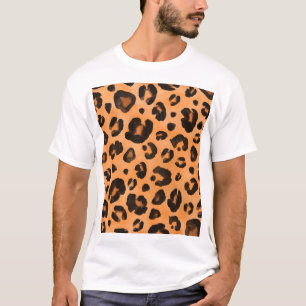 Leoparden Pelz, Aquarell, nahtlose Textur. T-Shirt