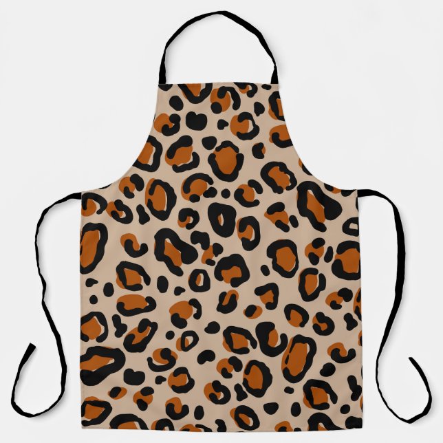 Leoparden Pelzdesign, nahtloses Muster. Schürze (Vorderseite)
