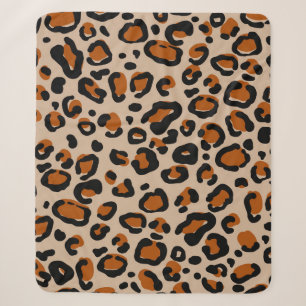 Leoparden Pelzdesign, nahtloses Muster. Sherpadecke