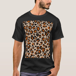 Leoparden Pelzdesign, nahtloses Muster. T-Shirt
