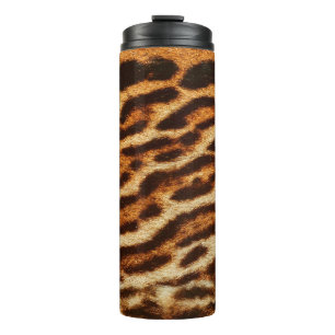Leoparden Pelztexturen. Tierdruck Thermosbecher