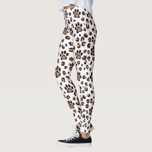 Leoparden-Pfotenabdruck-Muster Tier Leggings