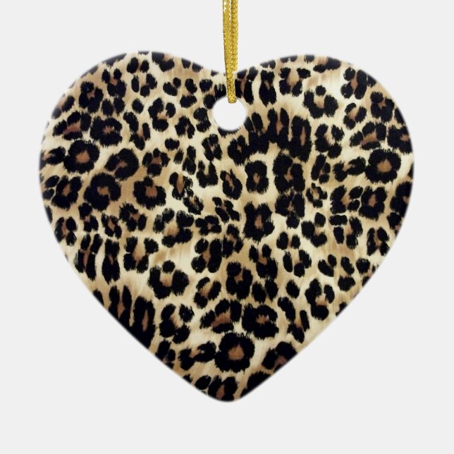 Leoparden-Schmuck Keramik Ornament (Vorne)