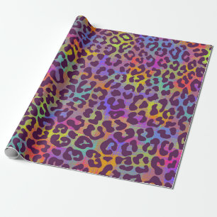 Leoparden-Skin-Muster. Sich wiederholender nahtlos Geschenkpapier
