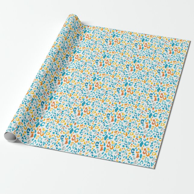 Leoparden Spots: Farbige Vintage Textur. Geschenkpapier (Ungerollt)