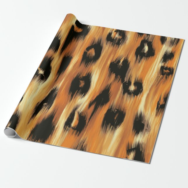 Leoparden-Tierdruck-Muster Geschenkpapier (Ungerollt)