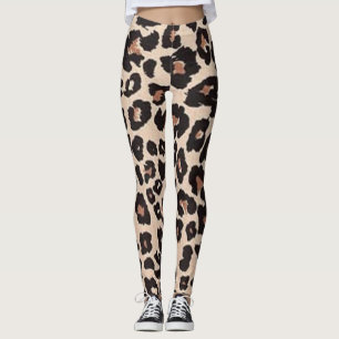 Leoparden-Tierdruck-Muster Leggings
