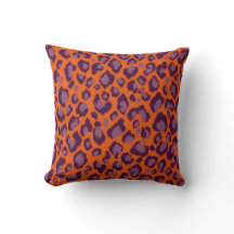 Leoparden-Tierdruck Orange Lila Mauve
