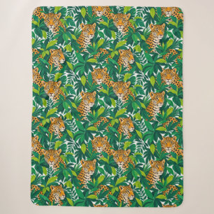 Leoparden zwischen üppiger tropischer Vegetation Sherpadecke