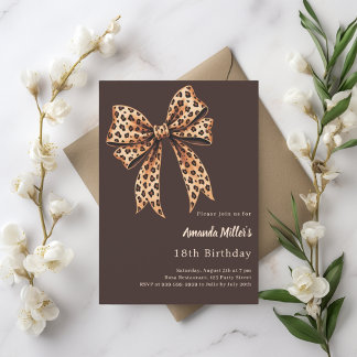 Leopardenbogenbisterbraun Geburtstag Einladung