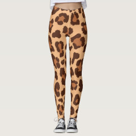 Leopardenbraun gepunktetes Geparden Leggings