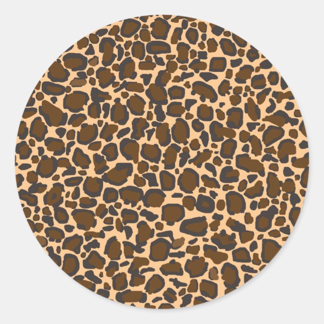 Leopardendesign Runder Aufkleber (Vorderseite)