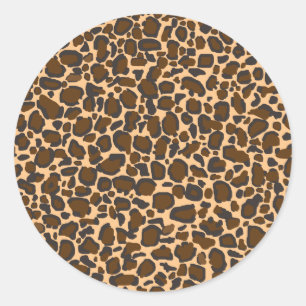 Leopardendesign Runder Aufkleber
