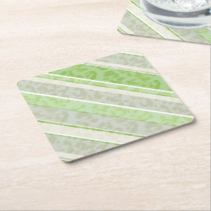 Leopardendruck auf gestreiftem Hintergrund. Untersetzer