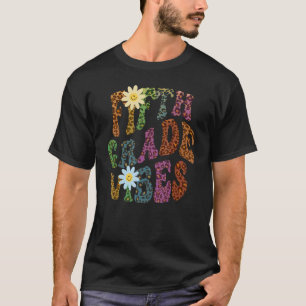 Leopardendruck FIFTH GRADE VIBES Lehrer Frieden Li T-Shirt