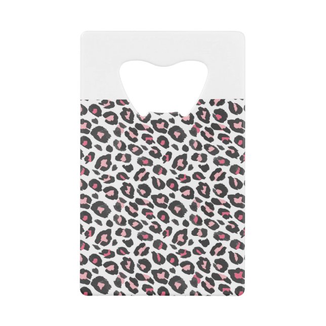 Leopardendruck, Gepard, Rosa, Girl Geldbeutel Flaschenöffner (Vorderseite)