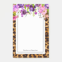 Leopardendruck, Geparden, trendy, blumenreich, süß